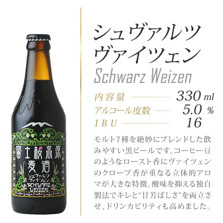 7種類のモルトをブレンドし、ヴァイツェン酵母で上面発酵させた新しいタイプの黒ビールです。